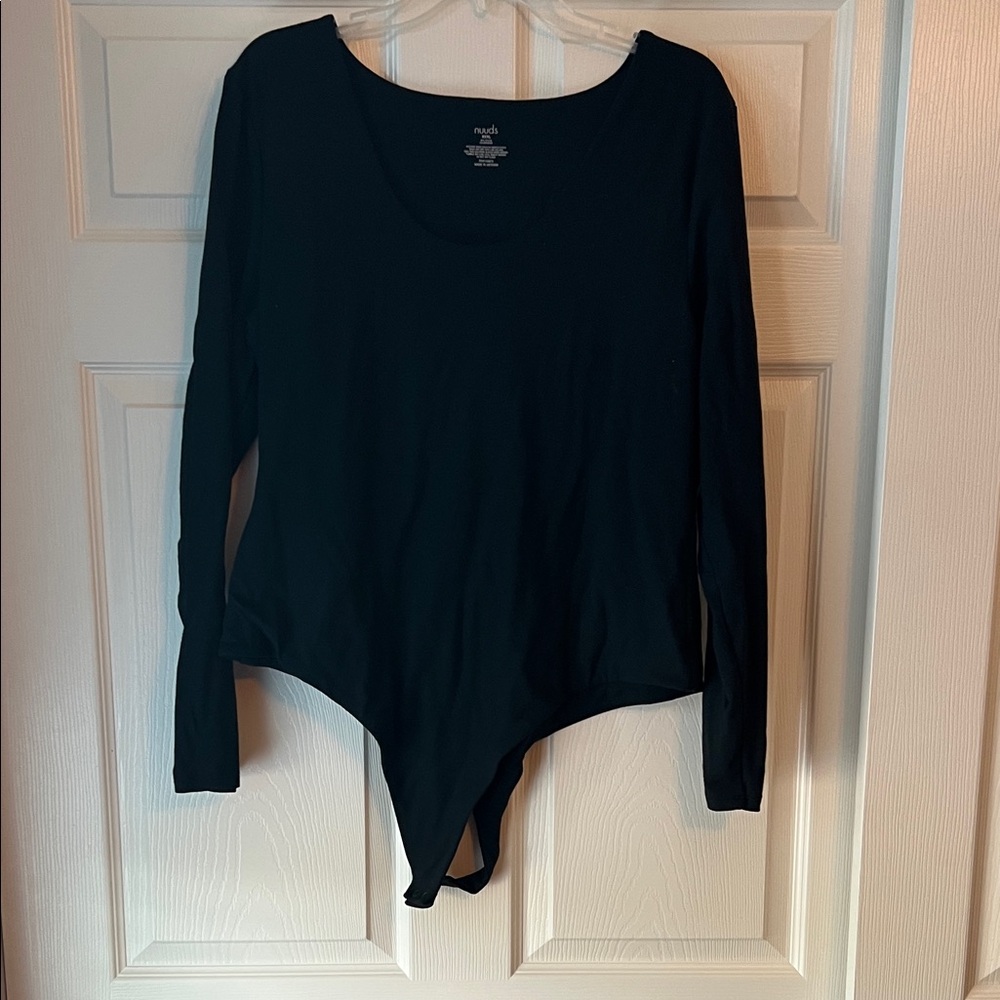nuuds Classic Black Long Sleeve Bodysuit